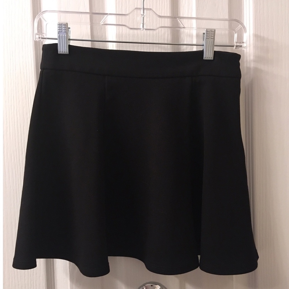 Black Mini Skater Skirt from F21